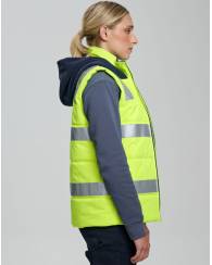 Hooded Puffer Hi-Vis Vest,<br/> Unisex